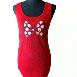Disney Tops Disney Parks Minnie Mouse Classic Bows Red Sleeveless Tank